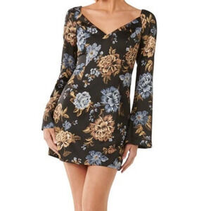 Ever New Melbourne Dress Saski floral print long sleeve minidress size 12